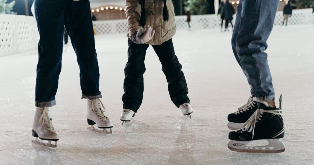 Ice skating for an office Christmas party